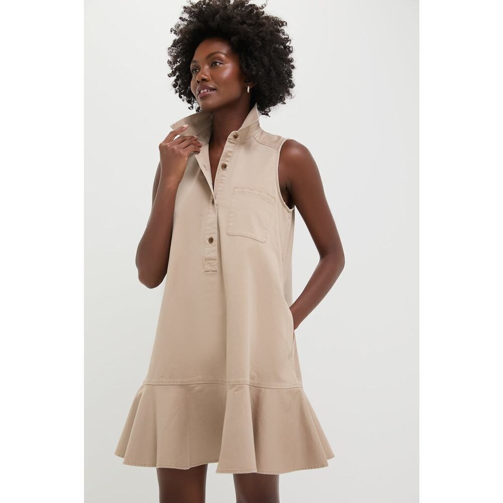TUCKERNUCK Tan Khaki Sleeveless Callahan Dress Size S NWT Retail $128 Tuckernuck